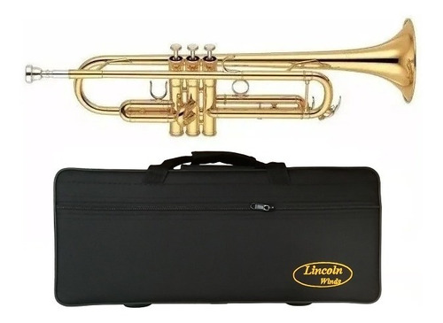 Trompeta Lincoln Lwtr-1401 Bb Dorada Con Estuche 