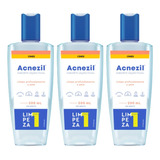 Kit 3 Sabonete Líquido Facial Acnezil 200ml Cada Cimed