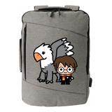 Morral Espalda Harry Potter Art Maleta Portafolio Serie Gris