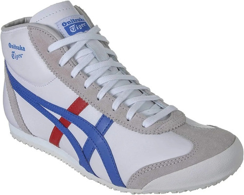 Onitsuka Tiger Mexico 66 Mid Runner Blancas Azul Y Rojo