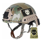 Casco Táctico Rápido Tipo Atairsoft Mh Con Rieles Laterale