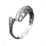 Anillo Plata S 925 Pez Koi Hombre Mujer 