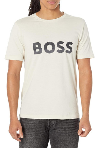 Playera Boss Logo Boss 3d Blanca Y Atras Letras Premium Msi