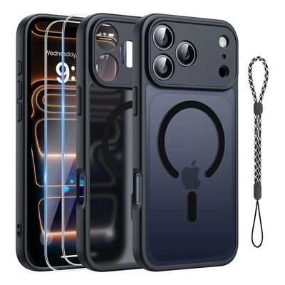 Funda Magsafe Mate Case Para iPhone 17 Pro Max + 2 Micas Pantalla