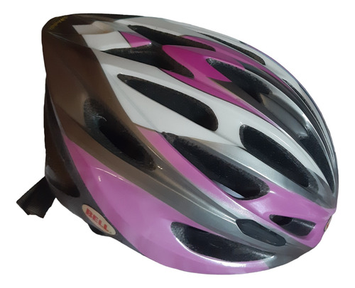 Casco Ciclismo Bell Solar Adulto Pink/white/grey 54-61 Cm