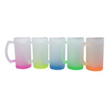 Mug Cervecero 16oz Fondo Color Para Sublimación X12 Unidades