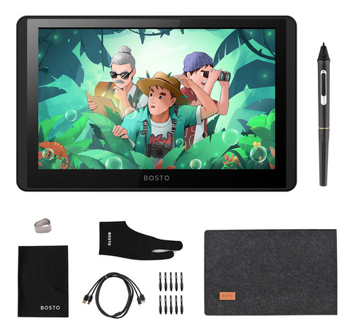 Bosto 12hd-a H-ips Lcd Graphics Drawing Tablet Monitor Taman