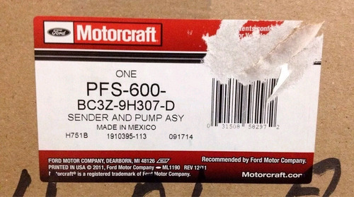 Bomba Gasolina Super Duty F250 Pfs-600  Original  Motorcraft Foto 2