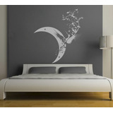 Vinilo Pared Pájaro Y Luna Decoración Wall Stickers