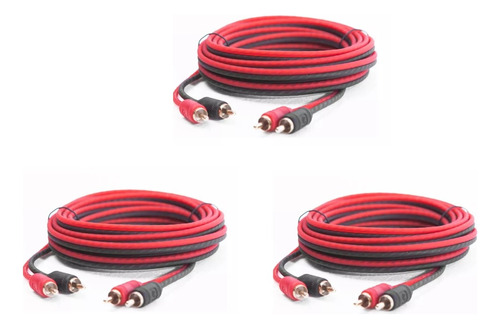 Paquete 3 Cables Rca Db Link Me20 Gran Calidad  6.10 Mts