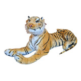 Tigre De Peluche Gigante 1.10m  Marrón