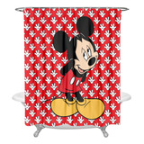 Cortinas De Banho Engraçadas Mickey & Minnie Mouse Com Ganch