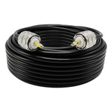 Cable Coaxial Rg58 De Cobre Sólido De 50 Pies, Uhf Macho Pl-