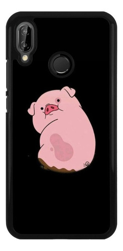 Funda Protector Para Huawei Cerdito Fondo Negro Gravity 