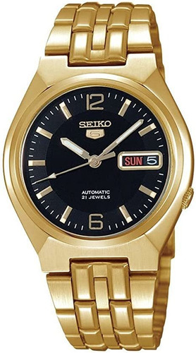 Reloj Para Hombre Seiko Snkl66 Seiko 5 Tono Oro Caja De