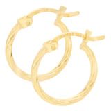 Aretes Arracadas De Oro Sólido 10k Bebe Niña Mujer 14mm