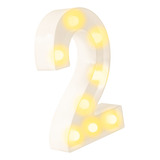 Anuncio Luminoso Bluelander Luces De Números Del Alfabeto Color 2 - Luz De Color Amarillo X 22.5cm De Alto - 110v/220v