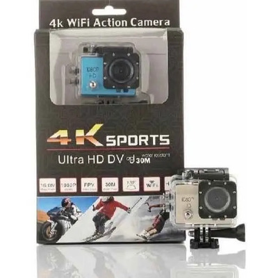 Cámara Tipo Go Pro Wifi 4k Hd Sumergible Actioncamera Sport Color Plata | Envío gratis