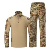 Uniformes Tácticos Para Hombre, Camisa De Camuflaje, Conjunt