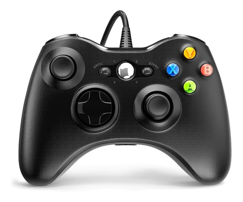 Controle Com Fio Para Xbox 360 - Preto Original