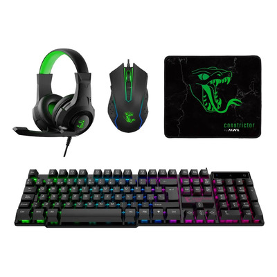 Combo Gamer Auricular Teclado Mouse Constrictor Grootslang | Envío gratis