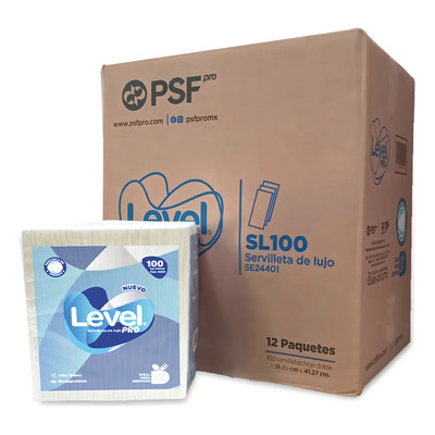 Servilletas De Lujo Level Pro Sl100 Blanca Se24401 1 Caja | Envío gratis