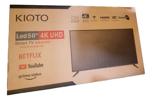 Smart Tv Kioto Led 50  4k Uhd Keuh50 3 Hdmi 2 Usb Wifi 