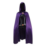 Disfraz De Raven De Lujo Para Mujer, Cosplay Capa Halloween