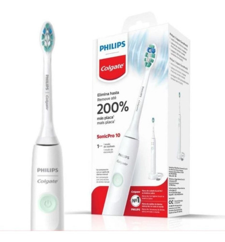 Escova Dental Elétrica Philips Colgate Sonic Pro 10 Recarreg