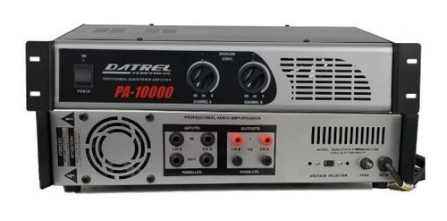 Amplificador De Potência Datrel Pa10000 1000w Rms Biv 4 Ohms