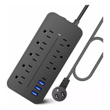 Regleta Multicontactos Con 8 Salidas 3 Puertos Usb Tipo C 