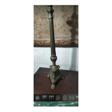 Lampara Antigua Bronce Candelabro Iglesia Sistema Lira.