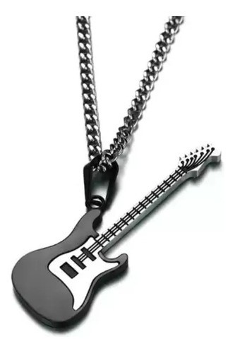 Collar Guitarra Hombre Moda Elegante Música Rock Colgante