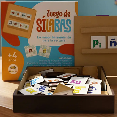 Juego De Silabas Madera Lecto Escritura Silabario Didactico | MercadoLibre