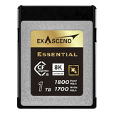 Cartão Cfexpress Type B 1tb Exascend Essential 8k Raw Pcie 3