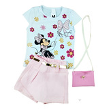 Roupa Infantil Menina Minnie Bolsinha Modinha Blogueirinha