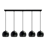 Lampara Colgante Persa Moderno 5 Luces Bocha 9cm Negro Led gu10 gioluce 2893-5