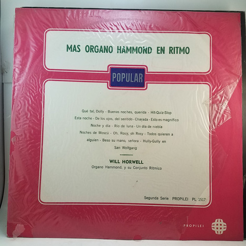 Will Horwell - Organo Hammond Y Ritmo - Vinilo Lp Vg+