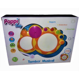 Tambor Musical Interactivo Música Luces Infantil Poppi Baby