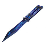 Navaja Mariposa Balisong Práctica Zombie Acero Inox Calavera