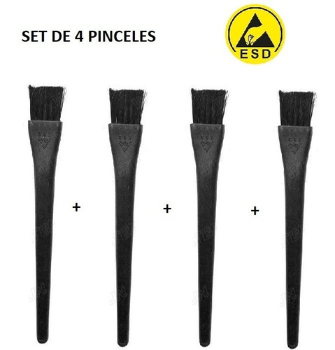 Brocha  Antiestatica Modelo Pincel Set 4 Unidades