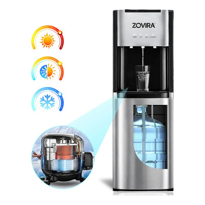Dispensador De Agua Refrigeración Por Compresor 3 Temperaturas (Caliente Ambiente Frío) Con Garrafón Oculto Para Cocina U Oficina Fácil De Usar Ahorra Espacio Y Energía Con Seguro Infantil Zovira | Meses sin interés
