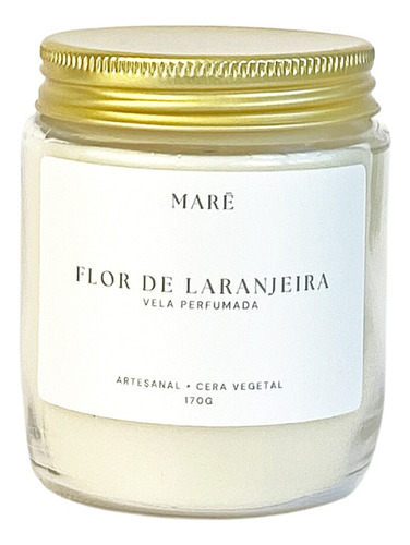 Vela Perfumada Premium 170g Flor De Laranjeira Cera Vegetal