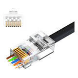 Conector Plug Rj45 De Paso Cat 6/cat7  100 Pzs