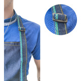 Delantal Denim Estilo Chef Con Bolsillo Ajustable 