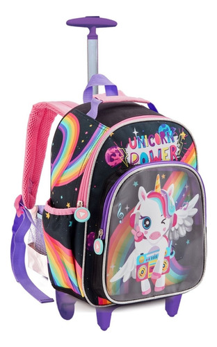 Mochila Infantil Rodinha Menina Lançamento Escolar