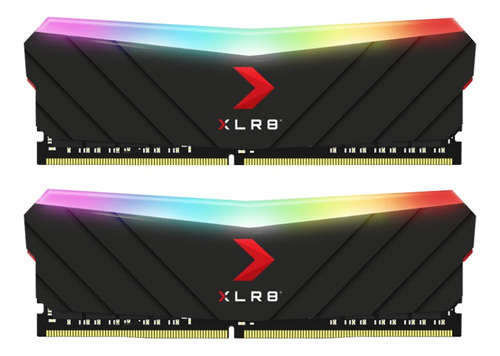Memoria Ram Xlr8 Gaming Epic-x Rgb Color Negro 16gb 2x8 Pny 