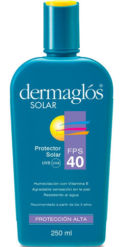 Protector Solar Dermaglos Factor 40 250ml Perfumeria Family