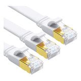 Cable Ethernet Cat 8, Paquete De 3 Cables Cat8 Planos De 6 P