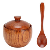 Azucarero Wood Spice Pot, Caja De Condimentos Para Sal Y Pim